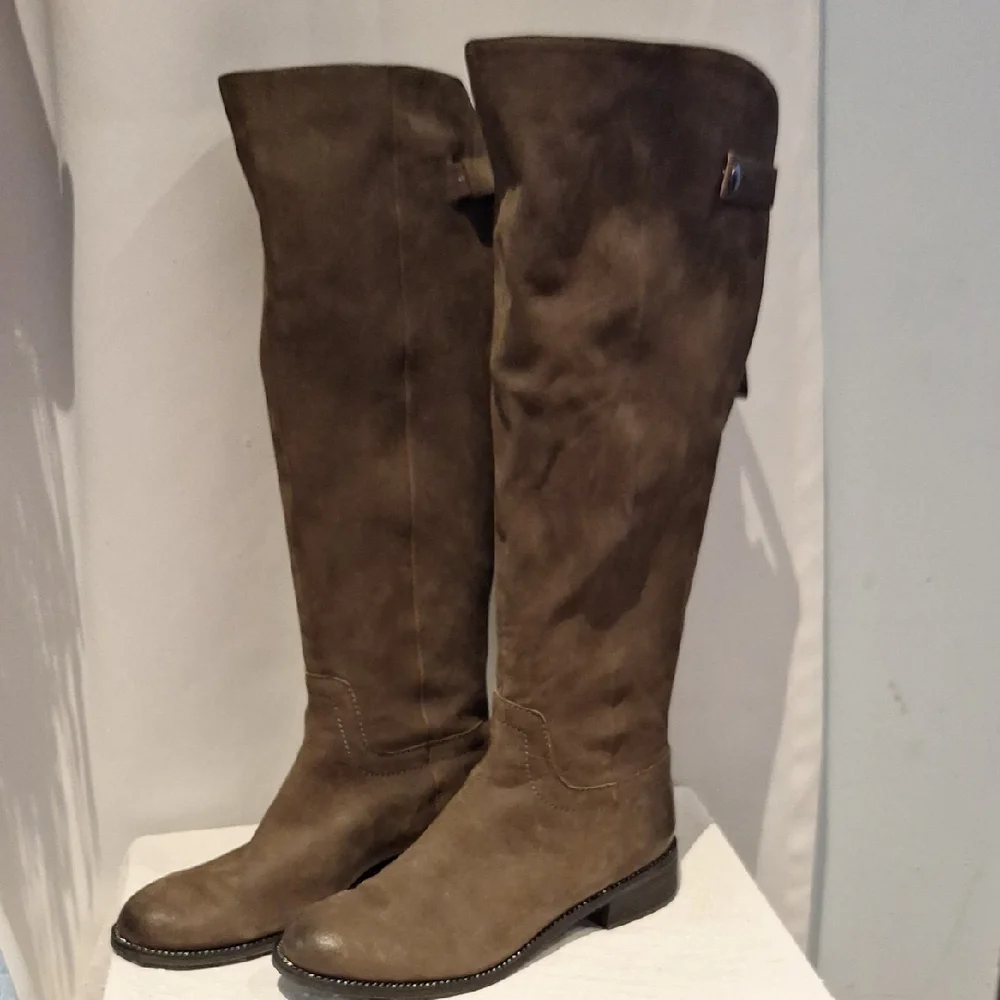 Franco Sarto Brenna Over the Knee Brown Boots Taupe Size 9